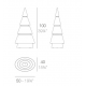 Sapin de Noel Multicolor Forest Vondom Hauteur 100 Led RGBW