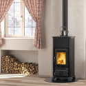 La Nordica Emiliana Steel 6.5kW fogão a lenha antracite preto