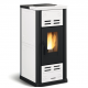 Estufa de pellets ventilada Extraflame Serafina Lux Evo 8kW Blanco