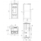 Extraflame Serafina Lux Evo 8kW Ventilated Pellet Stove White