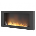 Infire Murall 1200 Bioethanol-Kamin mit Glas 3 kW Schwarz