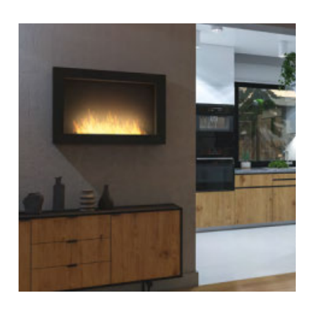 Infire Murall 800 Bioethanol Fireplace with Glass 2 kW White