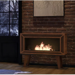 Infire Industrial Bioethanol Fireplace with 2 kW Corten Bracket