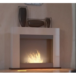 SIMPLEfire Portal2 Bioethanol Fireplace White with 1 Window