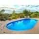 Azuro Ibiza Oval Pool 350x700 H135 with Sand Filter