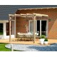 Pérgola adosada en madera en bruto Cádiz 4x3m 12m2