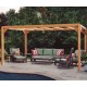 Freestanding pergola in raw wood Alicante 600x300cm 18m2