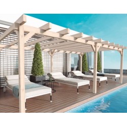 Freestanding wooden pergola Marsella 600x400cm 24m2