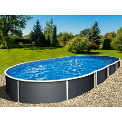 Azuro Oval Pool 5.5x3.7x1.2 Freestanding or Inground Sand Filter