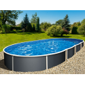 Azuro Oval Pool 5.5x3.7x1.2 Freestanding or In-ground Graphite