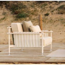 Fauteuil Lounge Hamptons alluminium écru Vondom