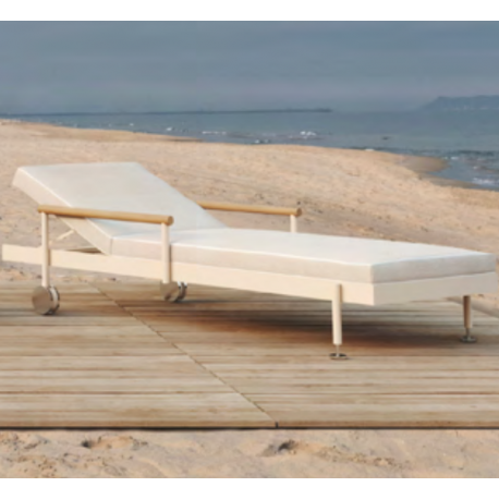 Lettino prendisole Loungue Hamptons Ecru Sedia in alluminio Vondom