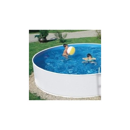 Azuro Ovaler Pool 5,5x3,7x1,2 freistehend oder unterirdisch weiß