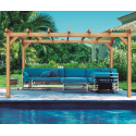 Freestanding solid wood pergola Valencia 500x300cm 15m2