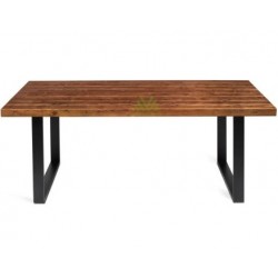 Annette Premium Mesa de Comedor de Madera 1.95x0.96m Color Nogal