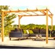 Pérgola independente de madeira Linares 6x4m 24m2