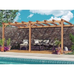Palma 5x4m 20m2 Raw Wood Lean-to Pergola