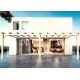 Pergola addossata in legno grezzo Siviglia 8x5m 40m2