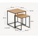 Set of 2 Ana VeryForma Wooden and Metal Side Tables