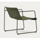 Arvin Swirl stoel in beige chenille stof en VeryForma eikenhouten poten