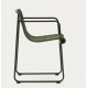 Silla Arvin Swirl en tejido chenilla beige y patas de madera de roble VeryForma
