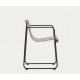 Chaise de jardin Rina en acier vert et corde écru grise VeryForma