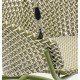 Sedia sospesa Aliga in alluminio e rattan verde VeryForma