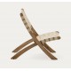 Fauteuil Pliable Beli en bois massif et corde crême VeryForma