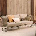Saco 3-seater outdoor sofa in green rope and steel VeryForma