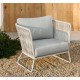 Saco tuinfauteuil in touw en grijs staal VeryForma