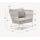 Saco tuinfauteuil in touw en grijs staal VeryForma