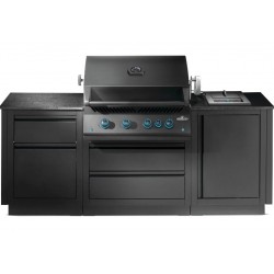 OASIS® 105 Napoleon Mattschwarz 700 Serie Sizzle Zone® Seitliche Outdoor-Küche