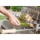 Le Marquier Irissarry Barbacoa de acero inoxidable con asador 78x32