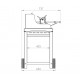 Barbecue Le Marquier Irissarry Inox avec Chariot et Tournebroche