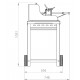 Le Marquier Mendy Barbecue in Acciaio Inox con Carrello e Girarrosto