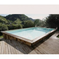 Ubbink Azura Wooden Pool 300x430 H126cm Beige Liner