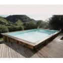 Ubbink Azura Piscina in Legno 300x430 H126cm Fodera Beige