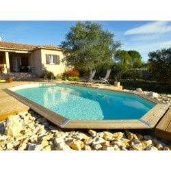Ubbink Azura Piscina de Madera 400x610 H120cm Azul Liner Ubbink Azura Piscina de Madera 400x610 H120cm Azul Liner