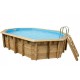 Ubbink Azura Pool aus Holz 400x610 H120cm Blaue Folie
