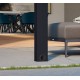 Pergola addossata in alluminio Stockholm 3,5x6,6m Grigio antracite e tetto trasparente Canopia