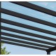 Pérgola de parede em alumínio Stockholm 3,5x6,6m Cinzento antracite e telhado transparente Canopia